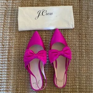 Pink Satin Sling Backs